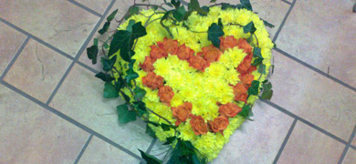 Herz aus Blumen